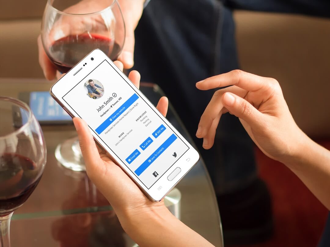 Get a Virtual Business Card Android Virginia 